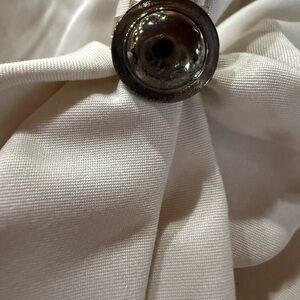 Elegant silver and black Ring adjustable